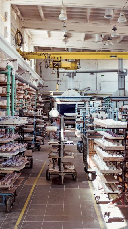 Wnętrze Manufaktury w Bolesławcu