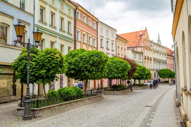 Ulica w centrum Złotoryi