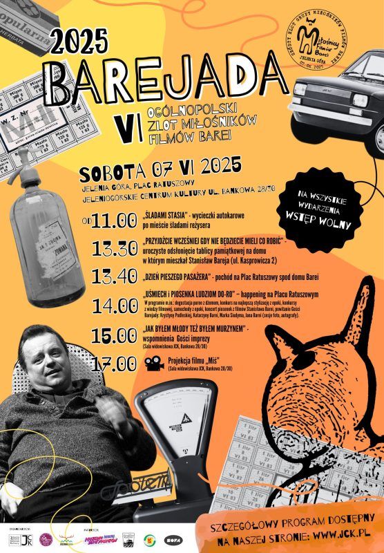 Plakat z harmonogramem wydarzenia Barejada w Jeleniej Górze
