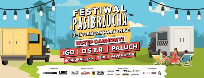 Plakat zapraszający na imprezę Festiwal Pasibrzucha we Wrocławiu w czerwcu 2025