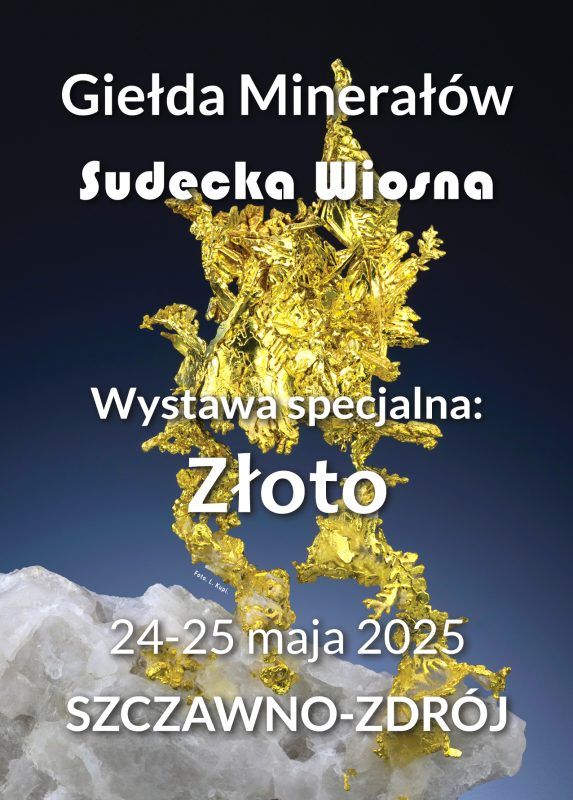 Plakat z zaproszeniem na Giełdę Minerałów w Szczawnie-Zdroju