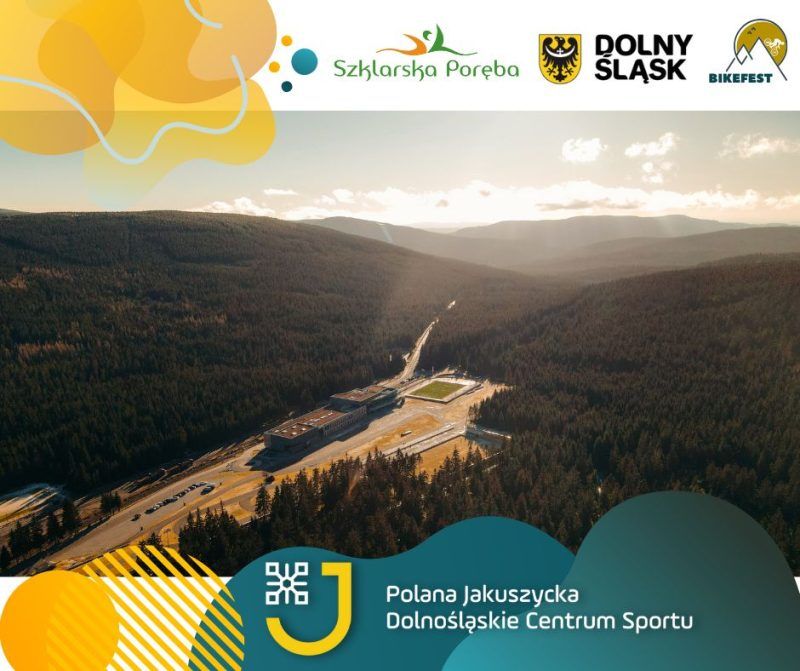 Grafika promocyjna z napisami Dolny Śląsk i Szklarska Poręba