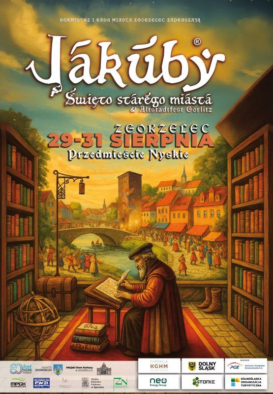Plakat wydarzenia Jakuby, które odbędzie się w dniach 29-31 sierpnia w Zgorzelcu