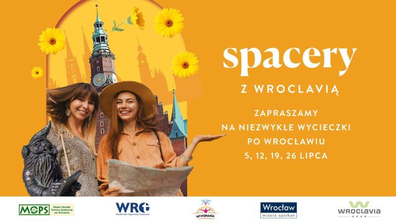 Grafika ilustracyjna spacerów z Wroclavią