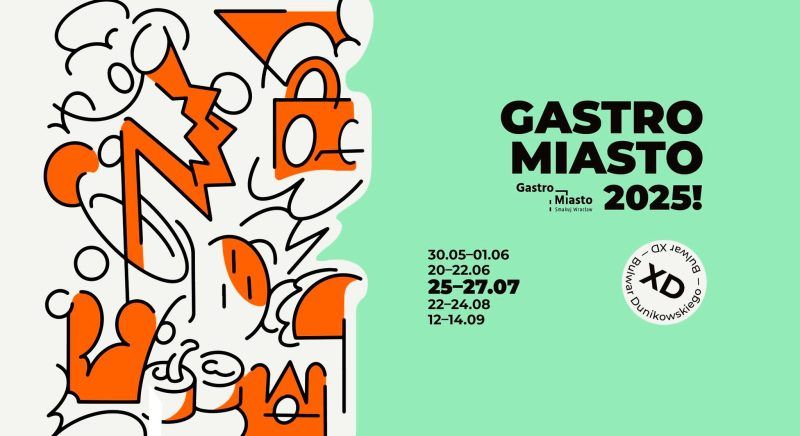 Grafika promocyjna wydarzenia kulinarnego we Wrocławiu