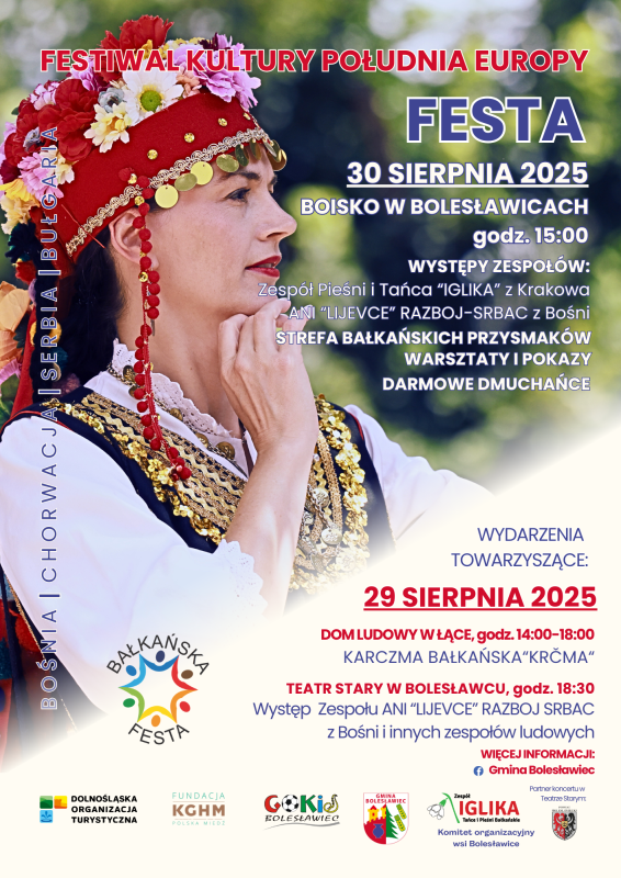 Zaktualizowany plakat wydarzenia FESTA w Bolesławicach w 2025 roku