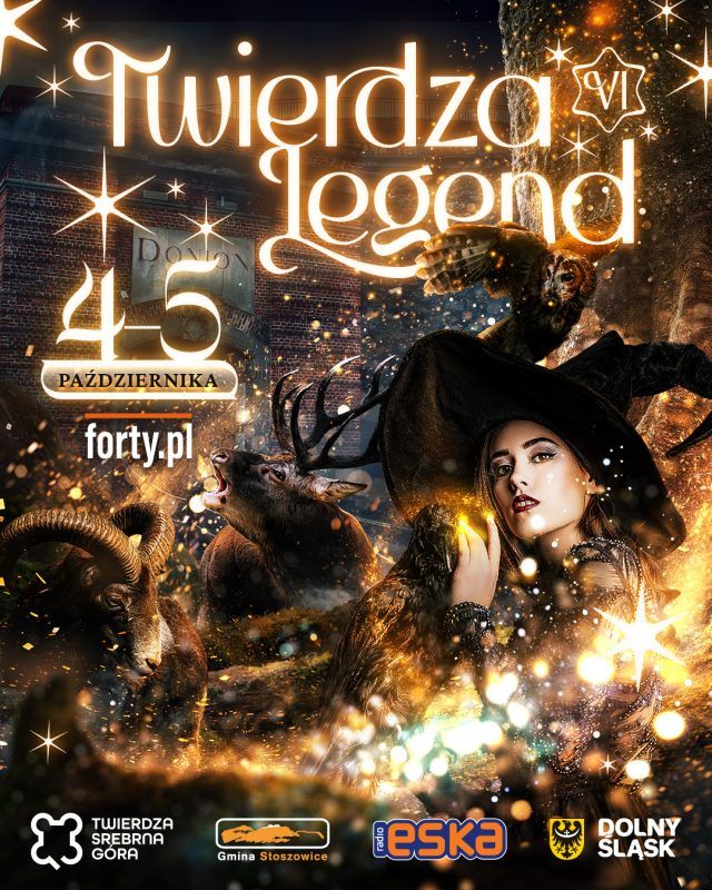 Plakat promo wydarzenia Twierdza Legend w Twierdzy Srebrna Góra w 2025 roku
