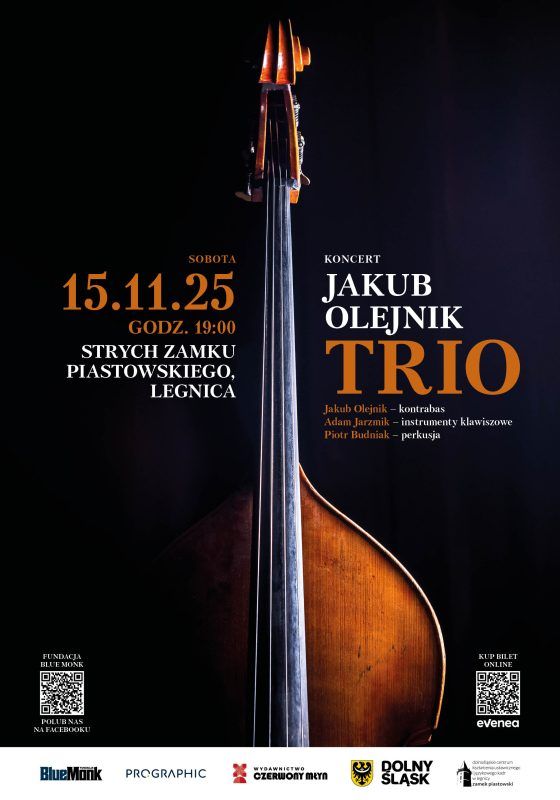 Plakat promujący wydarzenie muzyczne w zamku w Legnicy