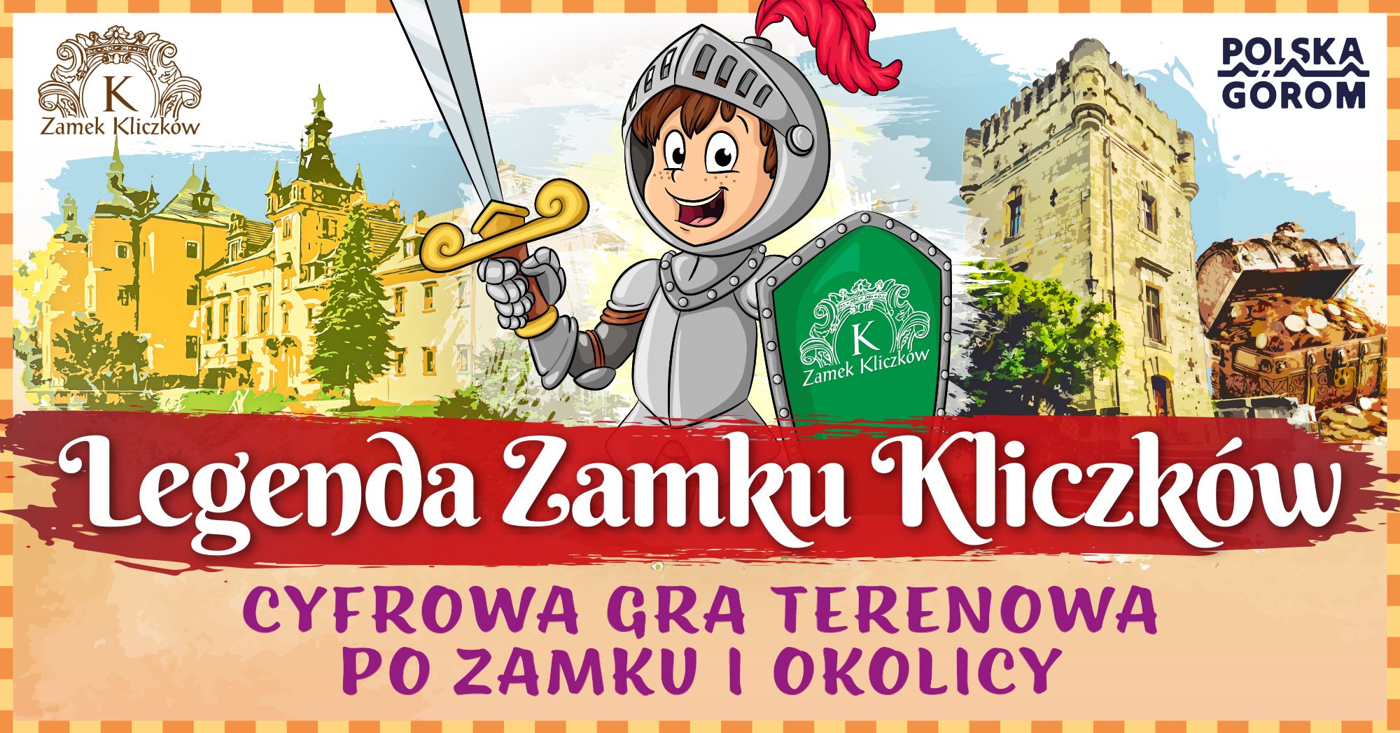Plakat z zapowiedzią Legenda Zamku Kliczków