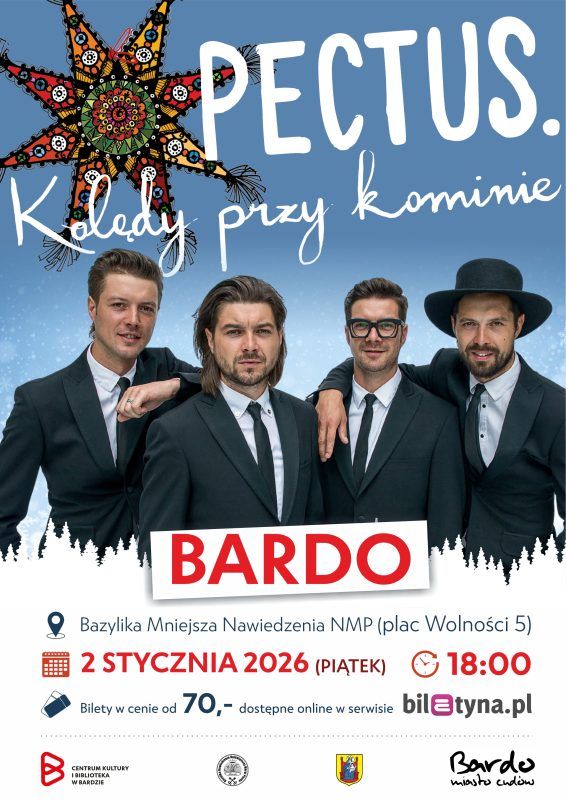 Grafika promująca koncert Pectus w Bardzie w 2025 roku