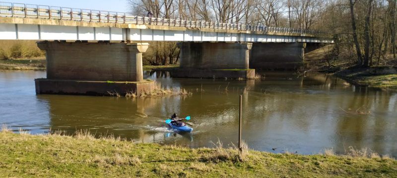 Widok na ujście Baryczy do Odry