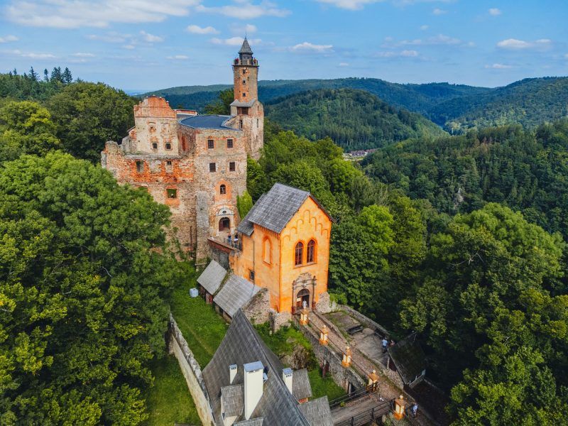 Widok z drona Zamek Grodno