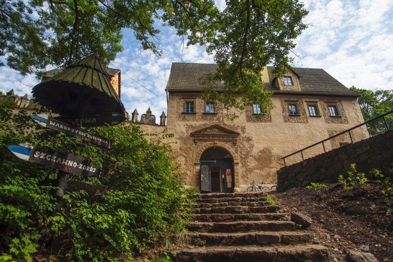 schody prowadzące do Zamku Grodno