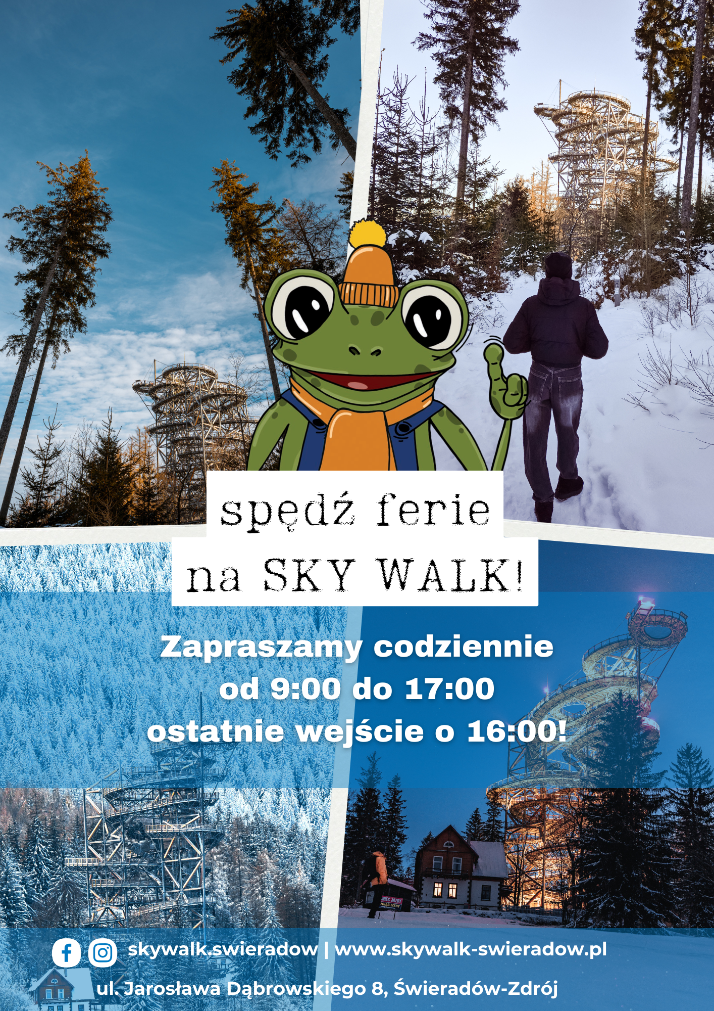 Plakat ferii w Sky Walk w Świeradowie w 2026 roku