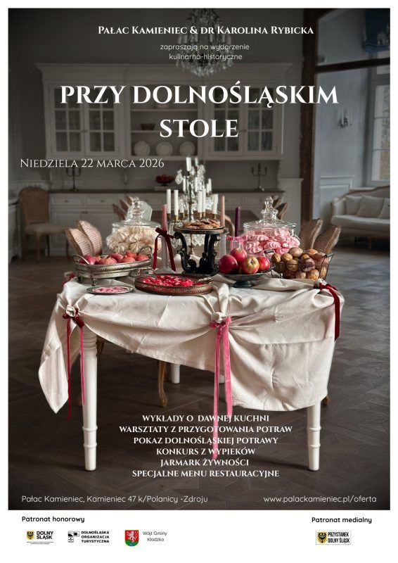 Plakat promujący wydarzenie Przy Dolnośląskim Stole