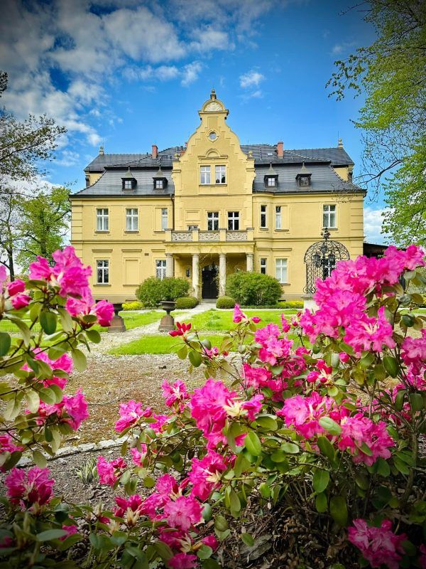 Zdjęcie frontu fasady Pałacu Gruszów