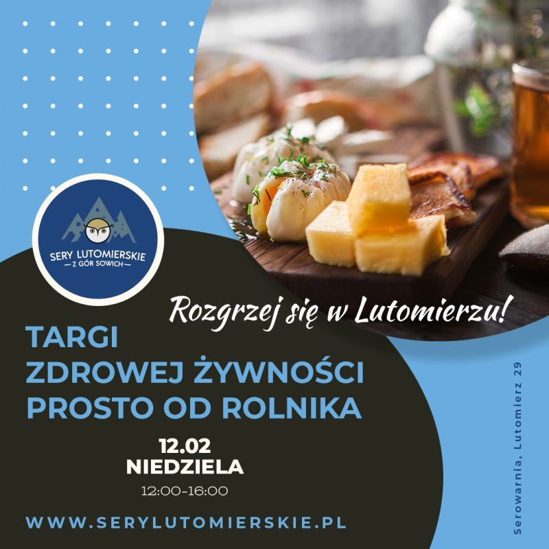 Grafika promocyjna targów zdrowej żywności w lutomierzu w lutym 2026