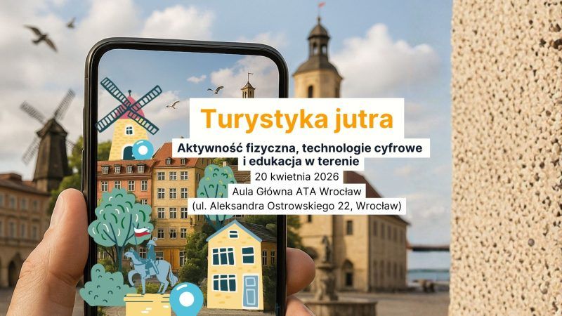 Grafika promocyjna konferencji Turystyka jutra