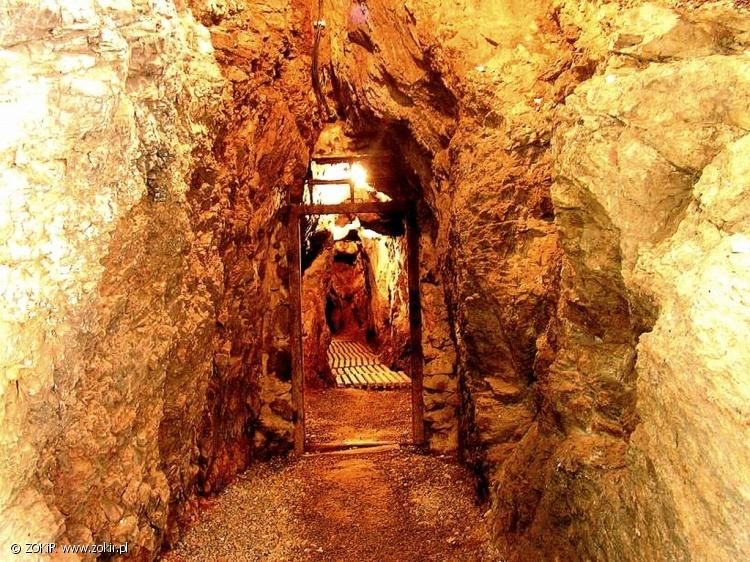 Zdjęcie wnętrza kopalni w Złotoryi