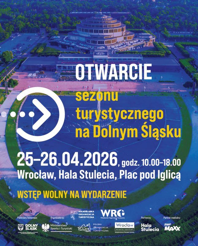 Grafika promocyjna Otwarcia Sezonu Turystycznego na Dolnym Śląsku 2026