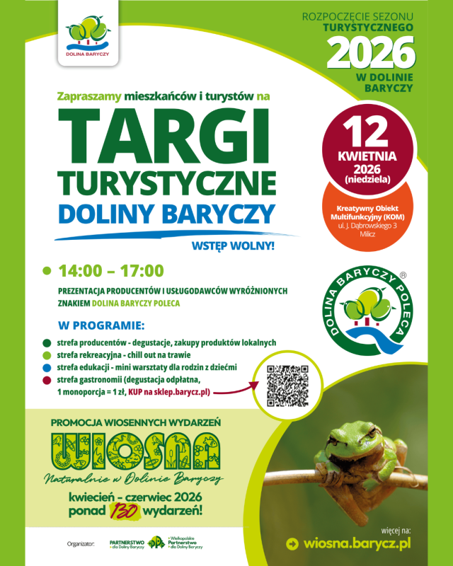 Plakat promujący imprezę turystyczną w miliczu