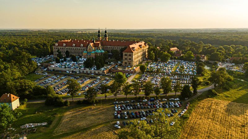 Widok z lotu ptaka na Opactwo Pocysterskie w Lubiążu