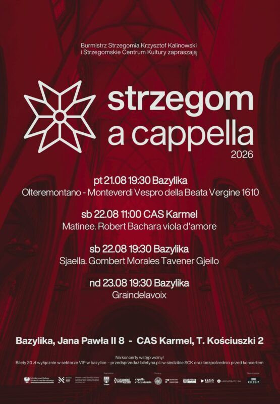 Plakat imprezy Strzegom a cappella w 2026 roku