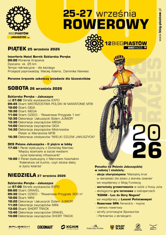 Plakat 12 Rowerowego Biegu Piastów w Jakuszycach