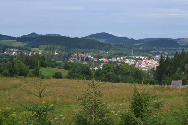 Panorama miasta z oddali
