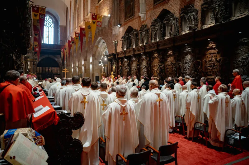 Widok z prezbiterium na nawę główną katedry św. Jana Chrzciciela we Wrocławiu