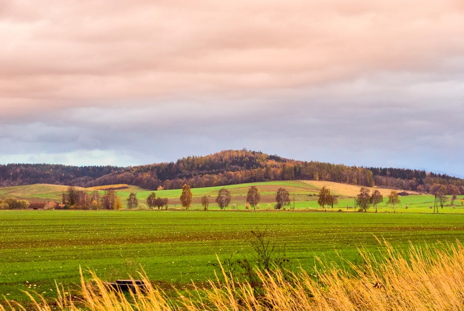 Krajobraz na góry i pola.