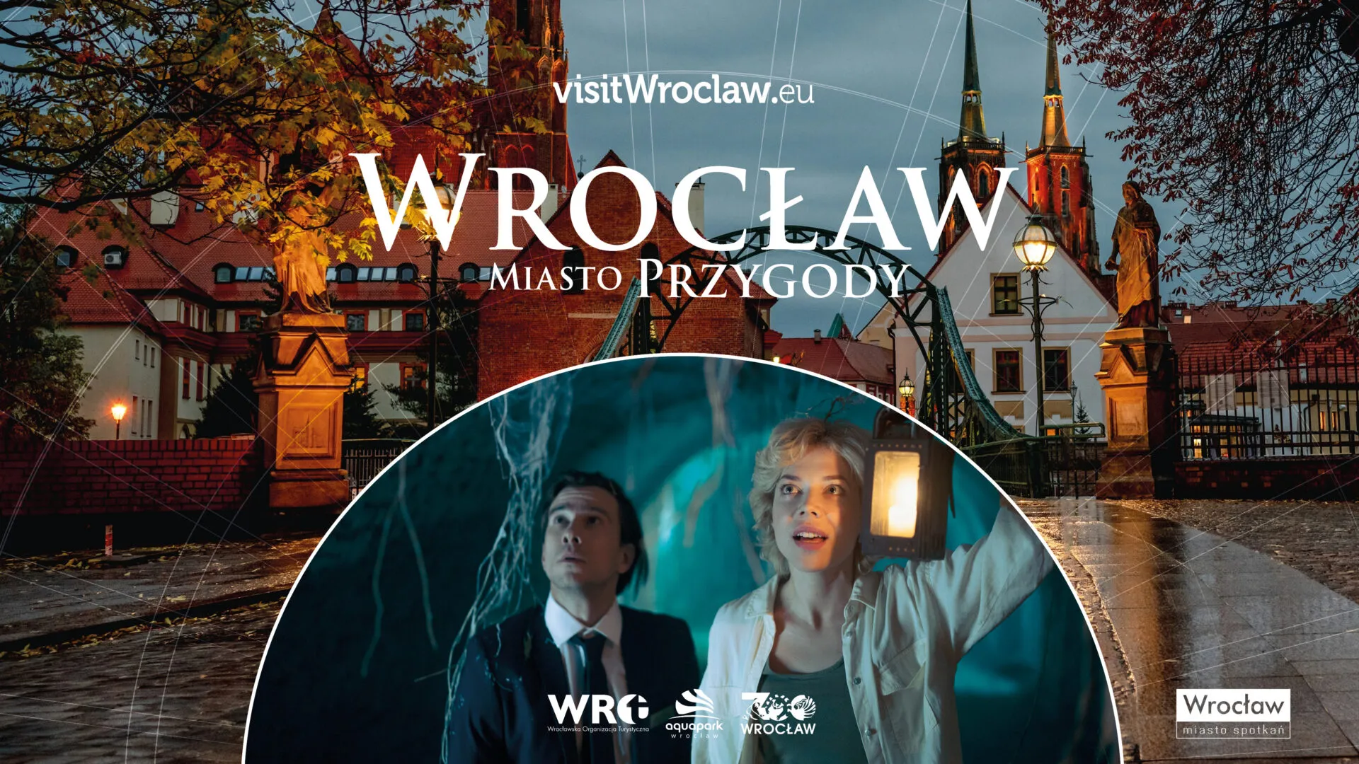 Plakat poziomy zapraszający do obejrzenia
