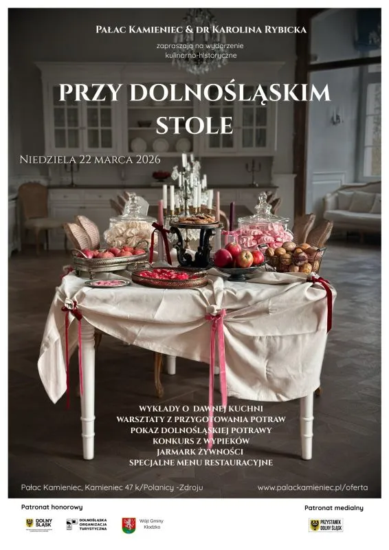 Plakat promujący wydarzenie Przy Dolnośląskim Stole