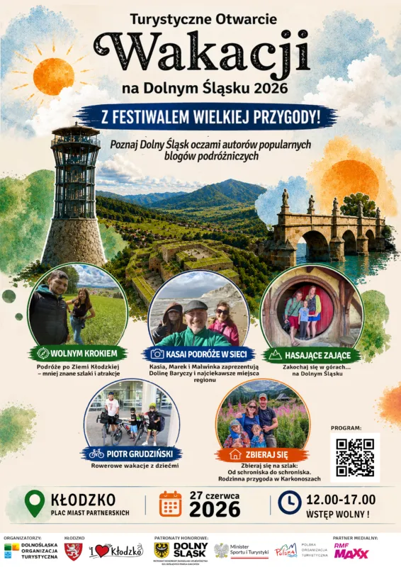 Plakat Turystycznego Otwarcia Wakacji na Dolnym Śląsku 2026