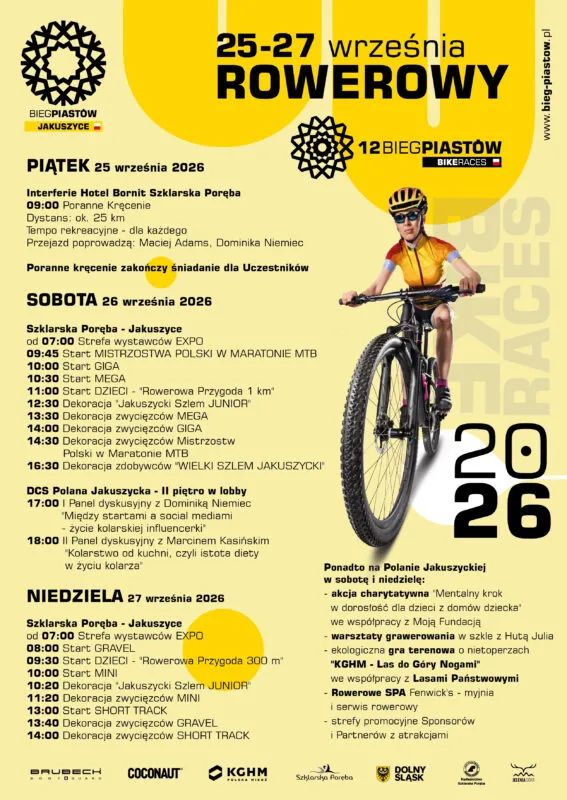 Plakat 12 Rowerowego Biegu Piastów w Jakuszycach