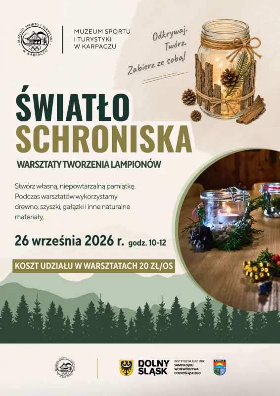 Plakat warsztatów Światło Schroniska