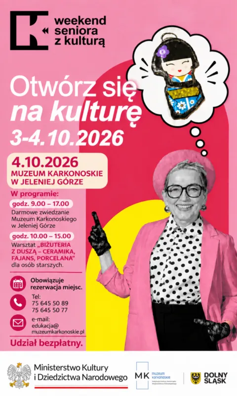 Plakat Dni Seniora w Muzeum Karkonoskim w Jeleniej Górze
