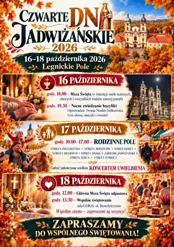 Plakat IV Dni Jadwiżańskich na Legnickim Polu