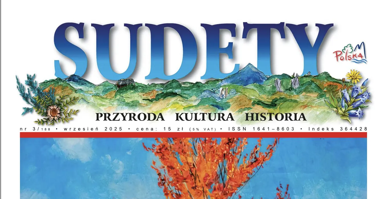 Wycięty fragment okładki magazynu Sudety