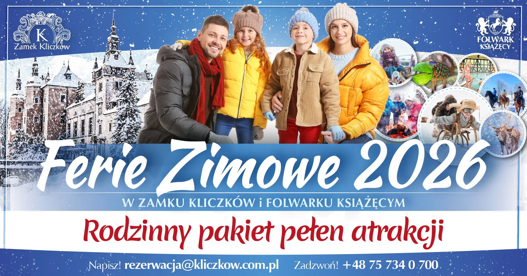 Grafika promująca Ferie Zimowe w 2026