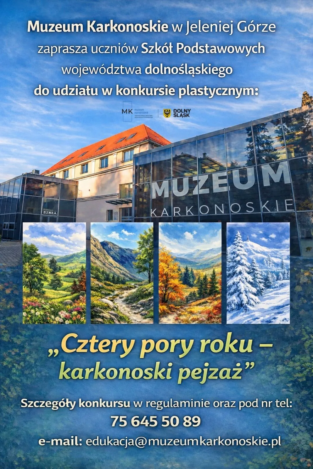 Plakat konkursu plastycznego organizowanego w 2026 roku