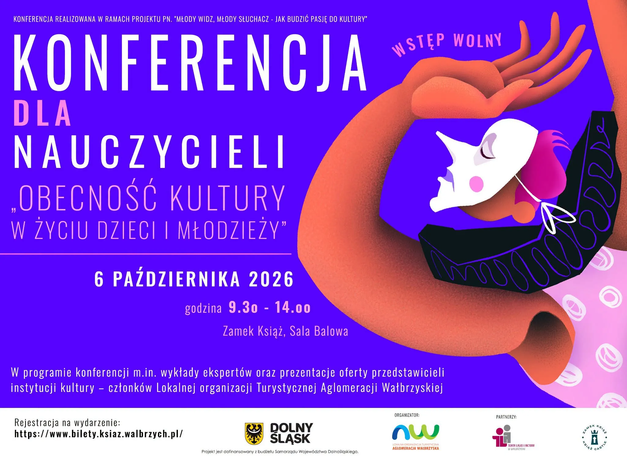 Grafika promująca konferencję dla nauczycieli w Wałbrzychu w 2026